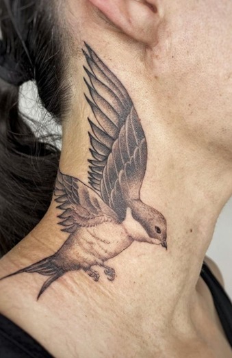 Bird's Tattoo On Neck Tattoo | Neck tattoo for guys, Tattoos, Cool tattoos  for guys