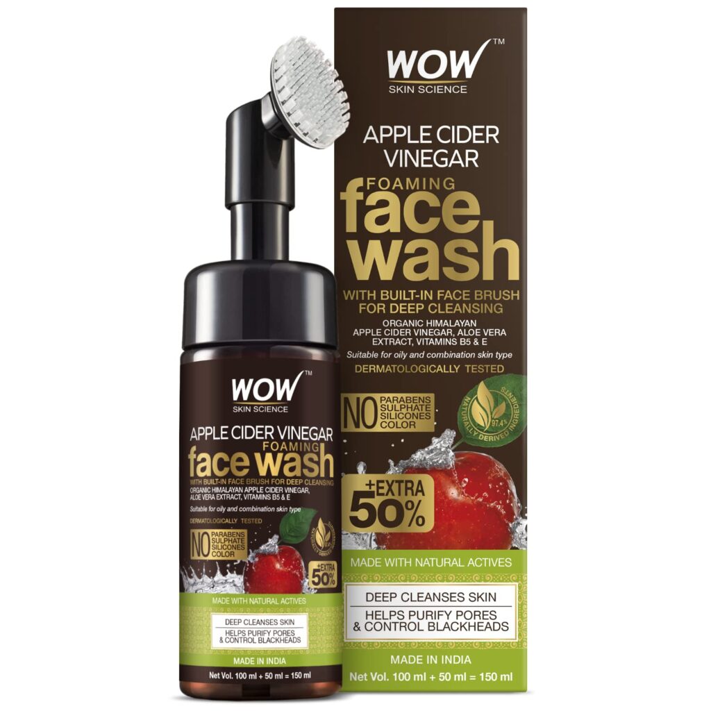 WOW Skin Science Apple Cider Vinegar Foaming Face Wash